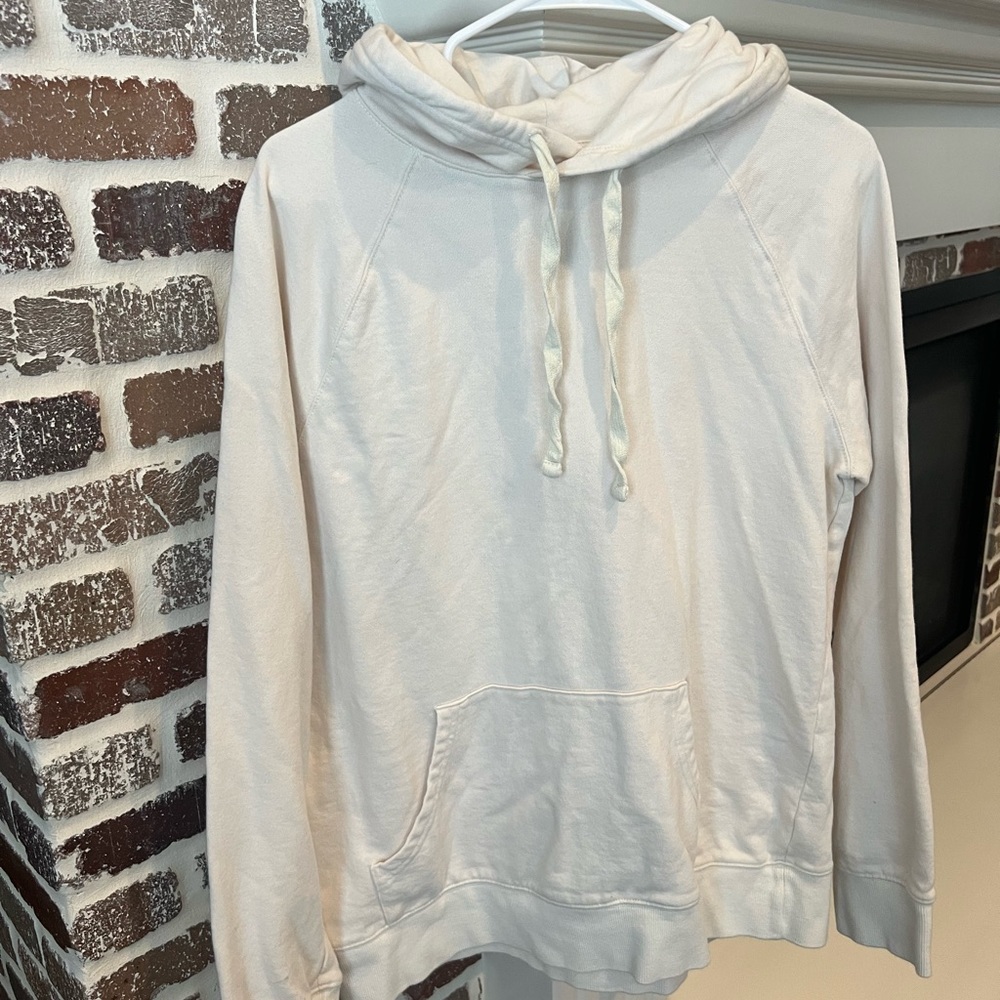Men’s size medium hoodie. Cream color